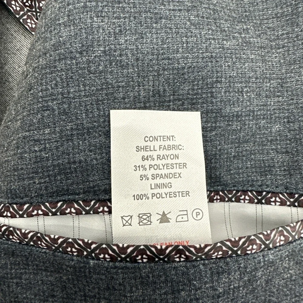 7 Diamonds Mannix 4-Way Stretch Blazer Sport Coat Mens 2XL Gray Black‎ Jacket